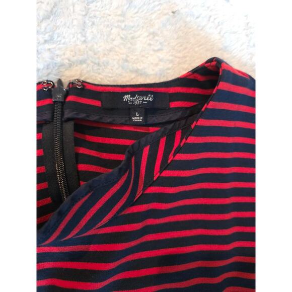 🔴 Madewell Sorbonne Dress in Sailor Stripe – Size L - Picture 3 of 6